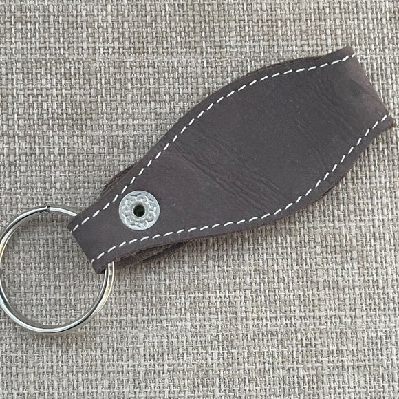 Key Chain Brown Genuine Leather Keys Holder Detachable to belt Keyrings - Picture 4 of 9